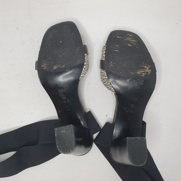 Tiger of Sweden Chunky Heel Ankle Elastic Strap Sandal Size 38 - Picture 7 of 9